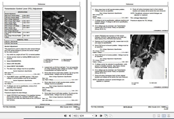 John Deere Crawler Dozer 850J Operation And Test Manual TM1730 2