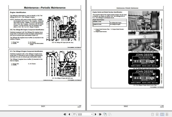 John Deere Crawler Dozer 850J Operators Manual OMT224252 2