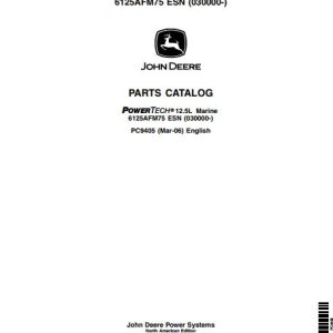 John Deere Diesel Engine Powertech 12.5L Parts Catalog PC9405 1