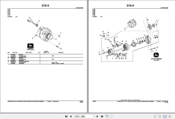 John Deere Diesel Engine Powertech 12.5L Parts Catalog PC9405 2