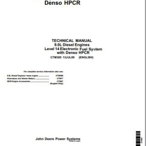 John Deere Diesel Engine Powertech 9.0 L Technical Manual CTM385 1