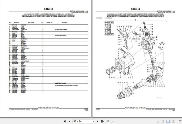 John Deere Disc Saw Felling Head FD18 Parts Catalog PC9122 2