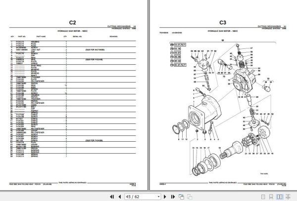 John Deere Disc Saw Felling Head FS20 Parts Manual PC9126 2