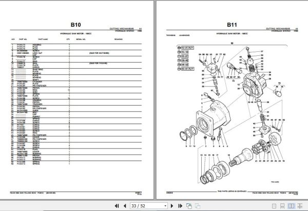 John Deere Disc Saw Felling Head FS22B Parts Manual FS22B 2