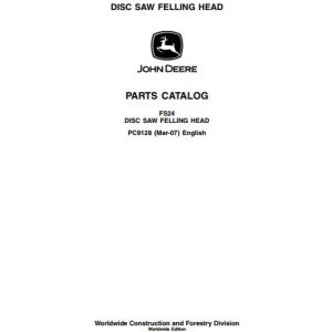 John Deere Disc Saw Felling Head FS24 Parts Catalog PC9128 1