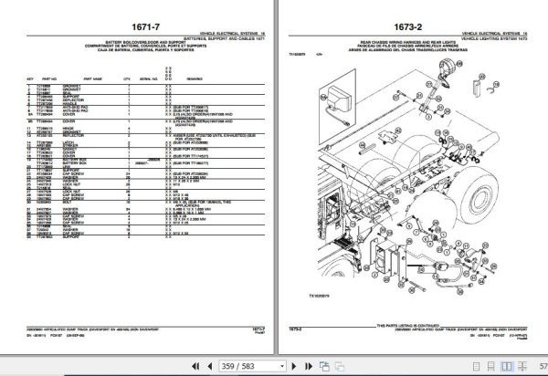John Deere Dump Trucks 250D 300D 250ADT 300ADT Parts Catalog PC9107 2