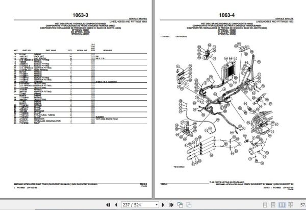 John Deere Dump Trucks 350D 400D 350ADT 400ADT Parts Catalog PC10003 2