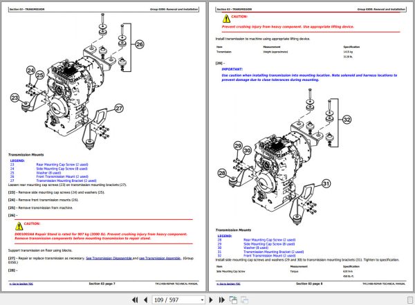 John Deere Dump Trucks 370E 410E 460E Repair Technical Manual TM12408 2