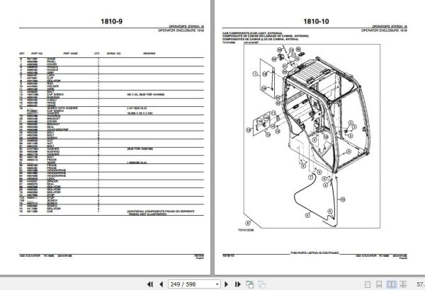 John Deere Excavator 135D Parts Catalog PC10085 2