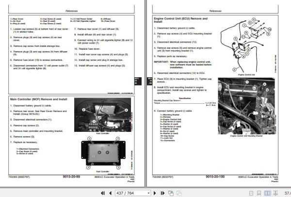 John Deere Excavator 350DLC Operation and Tests Manual TM2359 2