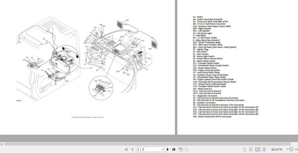 John Deere Excavator 450CLC Electrical Diagram 1