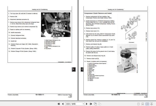 John Deere Excavator 450DLC Technical Repair Manual TM2362 2
