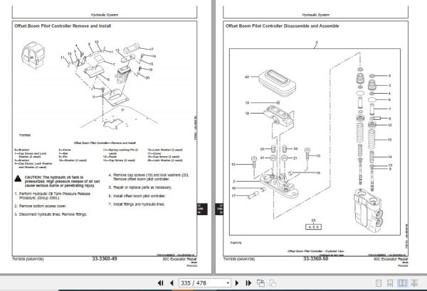 John Deere Excavator 80C Technical Repair Manual TM1939 2