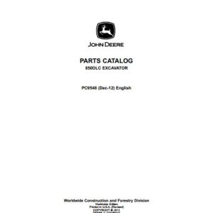 John Deere Excavator 850DLC Parts Catalog PC9548 1