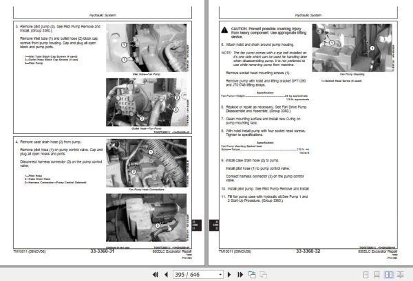 John Deere Excavator 850DLC Technical Repair Manual TM10011 2