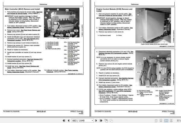 John Deere Excavator 870GLC Operation And Test Manual TM13340X19 2