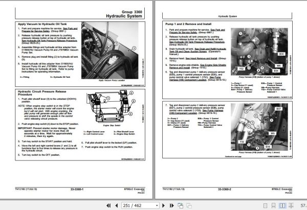 John Deere Excavator 870GLC Technical Repair Manual TM12182 2