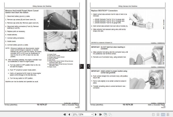 John Deere Excavator 892E LC Technical Repair Manual TM1542 2