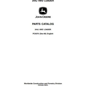 John Deere Loader 244J 4WD Parts Catalog PC9370 1