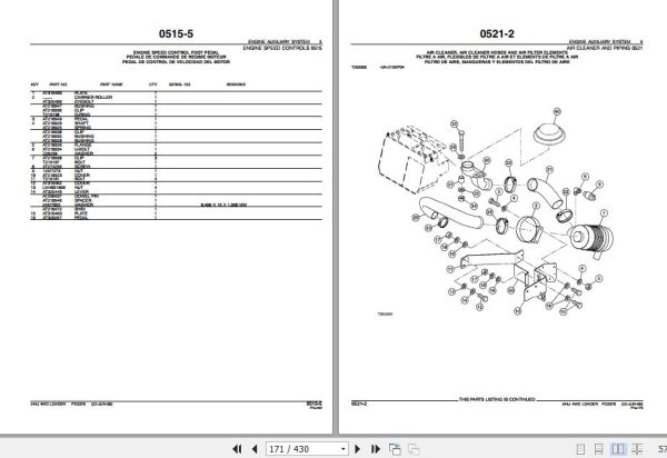 John Deere Loader 244J 4WD Parts Catalog PC9370 2
