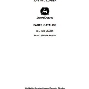 John Deere Loader 304J 4WD Parts Catalog PC9371 1