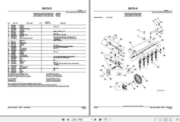 John Deere Loader 304J 4WD Parts Catalog PC9371 2
