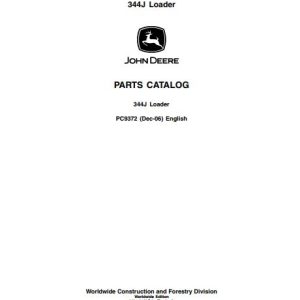 John Deere Loader 344J Parts Catalog PC9372 1
