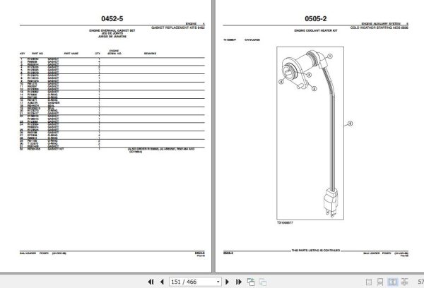 John Deere Loader 344J Parts Catalog PC9372 2