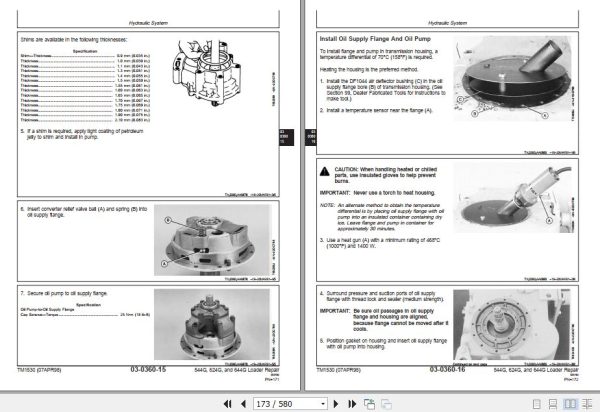 John Deere Loader 544G 544G LL 544G TC 624G 644G Technical Repair Manual TM1530 2
