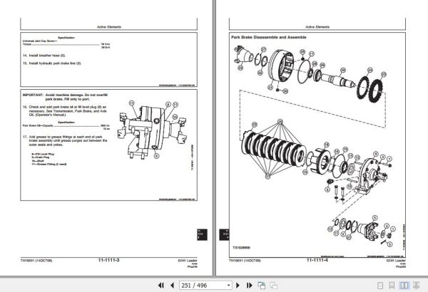 John Deere Loader 624K Technical Repair Manual TM10691 2