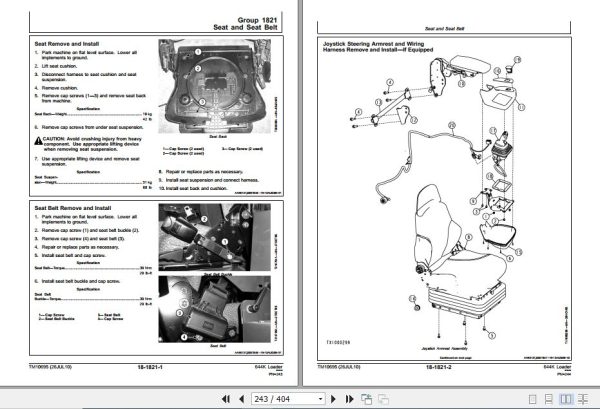 John Deere Loader 644K Technical Repair Manual TM10695 2