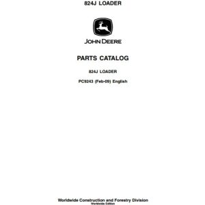 John Deere Loader 824J Parts Catalog PC9243 1