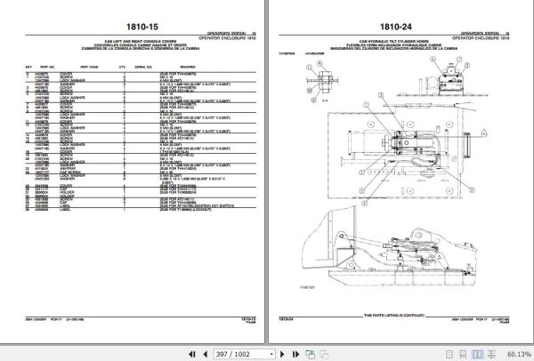 John Deere Log Loader 2054 Parts Catalog PC9117 2