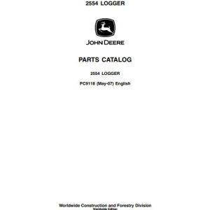 John Deere Log Loader 2554 Parts Catalog PC9118 1