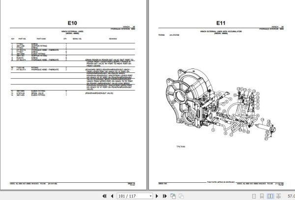 John Deere Tractor 40 4000 4000 WINCHES Parts Manual PC2295 2