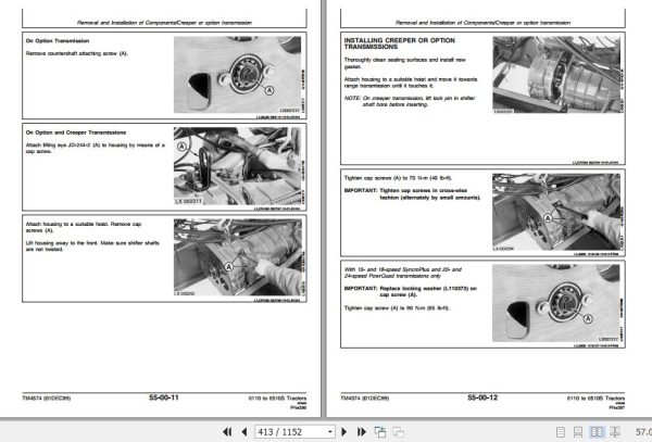 John Deere Tractor 6110 6410 6110L 6510L 6310S 6510S Technical Repair Manual TM4574 2