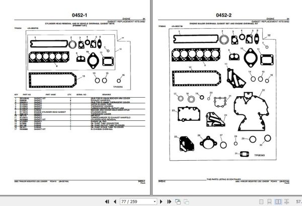 John Deere Trailer Mounted Log Loader 335C Parts Catalog PC9419 2