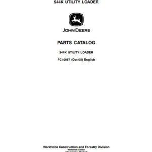 John Deere Utility Loader 544K Parts Catalog PC10057 1