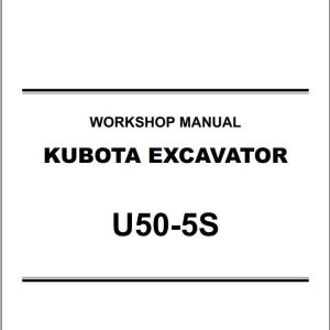 Kubota Excavator U50 5S Workshop Manual and Diagram RY911 24633 1