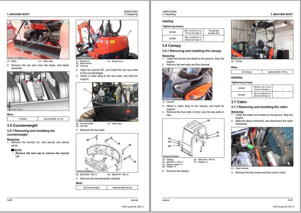 Kubota Excavator U50 5S Workshop Manual and Diagram RY911 24633 2