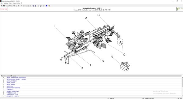 Kverneland TAARUP Agricultural Electronic Parts Catalog 3