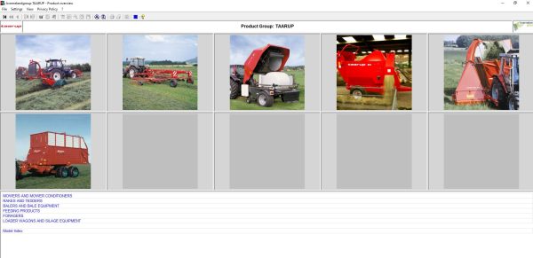 Kverneland TAARUP Agricultural Electronic Parts List 1