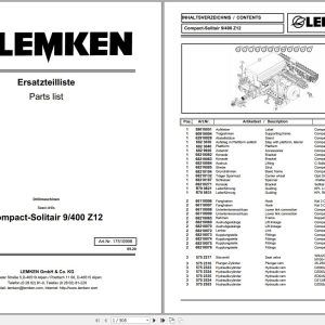 Lemken Agricultural 8.14 GB PDF Part List Update 2022 1