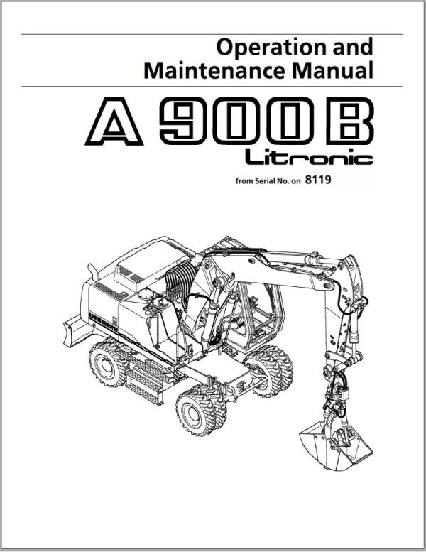 Liebherr Excavator A900B Litronic Operation and Maintenance Manual 1
