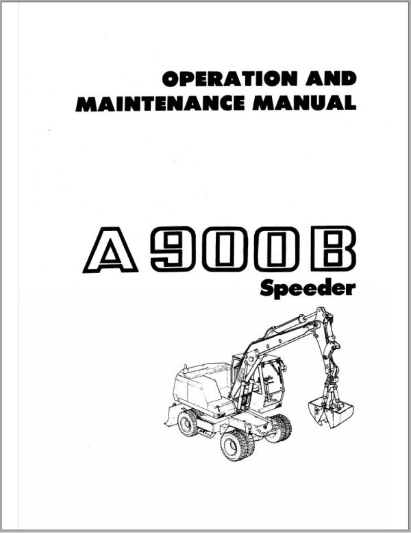 Liebherr Excavator A900B Speeder Electrical Diagram Operation and Maintenance Manual 1