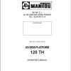 Manitou Access Platform 120TH Operators Manual 547111
