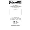 Manitou Access Platform 150ATT 170ATT Operators Manual 547314