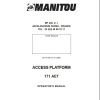 Manitou Access Platform 171AET Operators Manual 547115