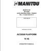 Manitou Access Platform 78XE Operators Manual 547355