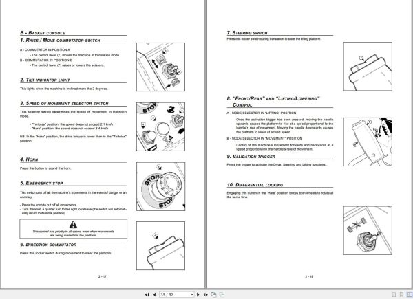 Manitou Access Platform 80XEL 100XEL 120XEL Operators Manual 547349 1
